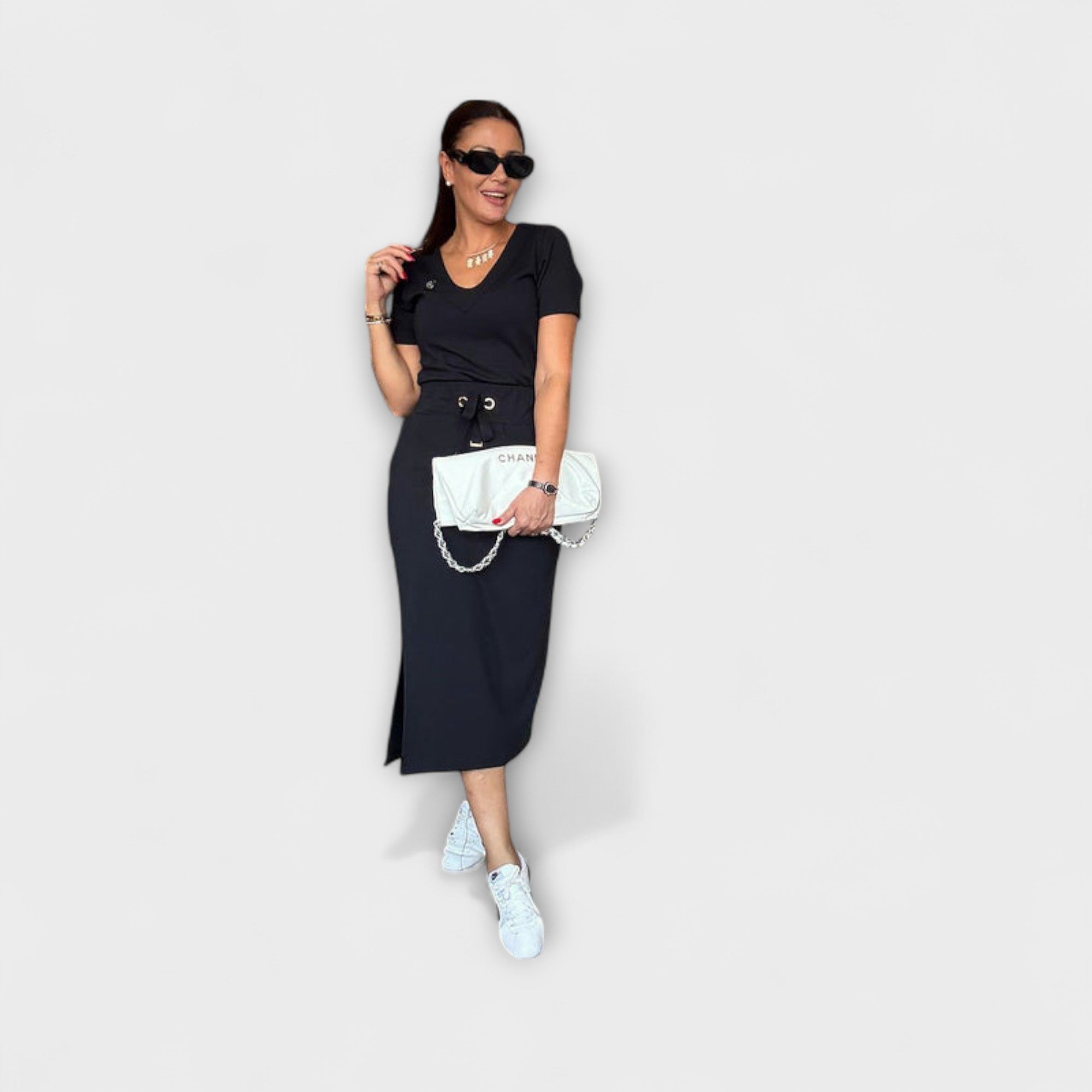 Danielle - Elegantes V-Ausschnitt Top mit Rock Nora Zurich