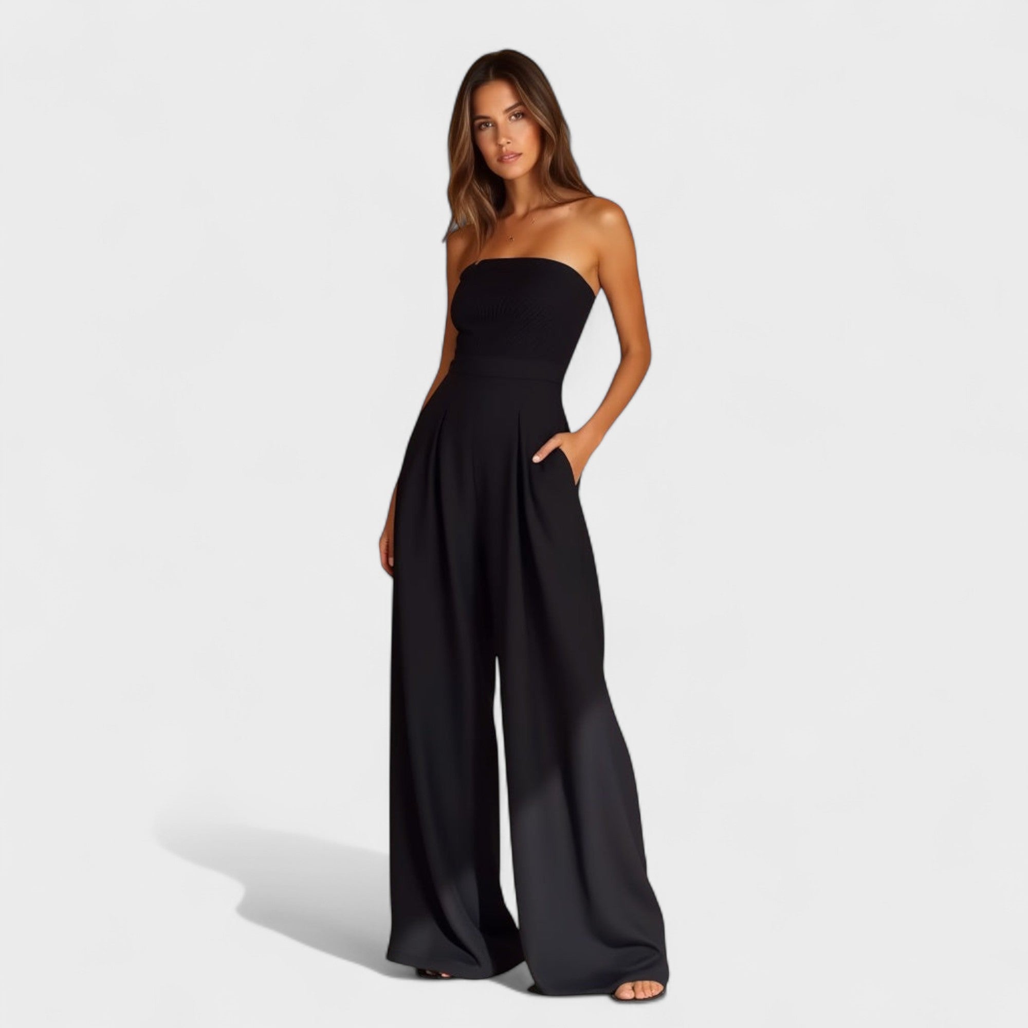Veya | Strapless Weitbeiniger Jumpsuit