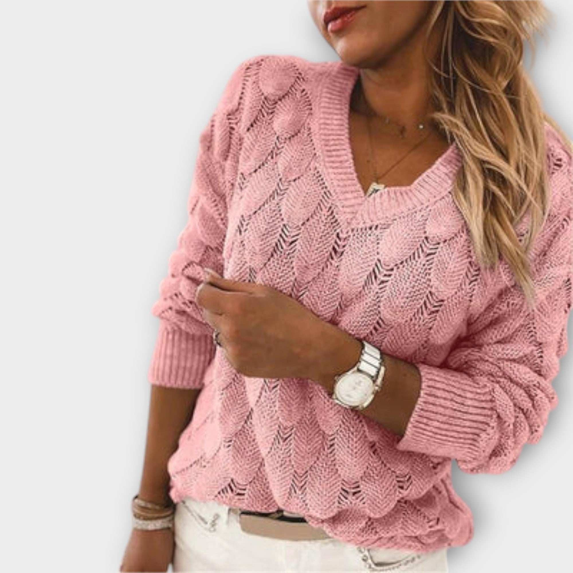 V-Ausschnitt Pullover
