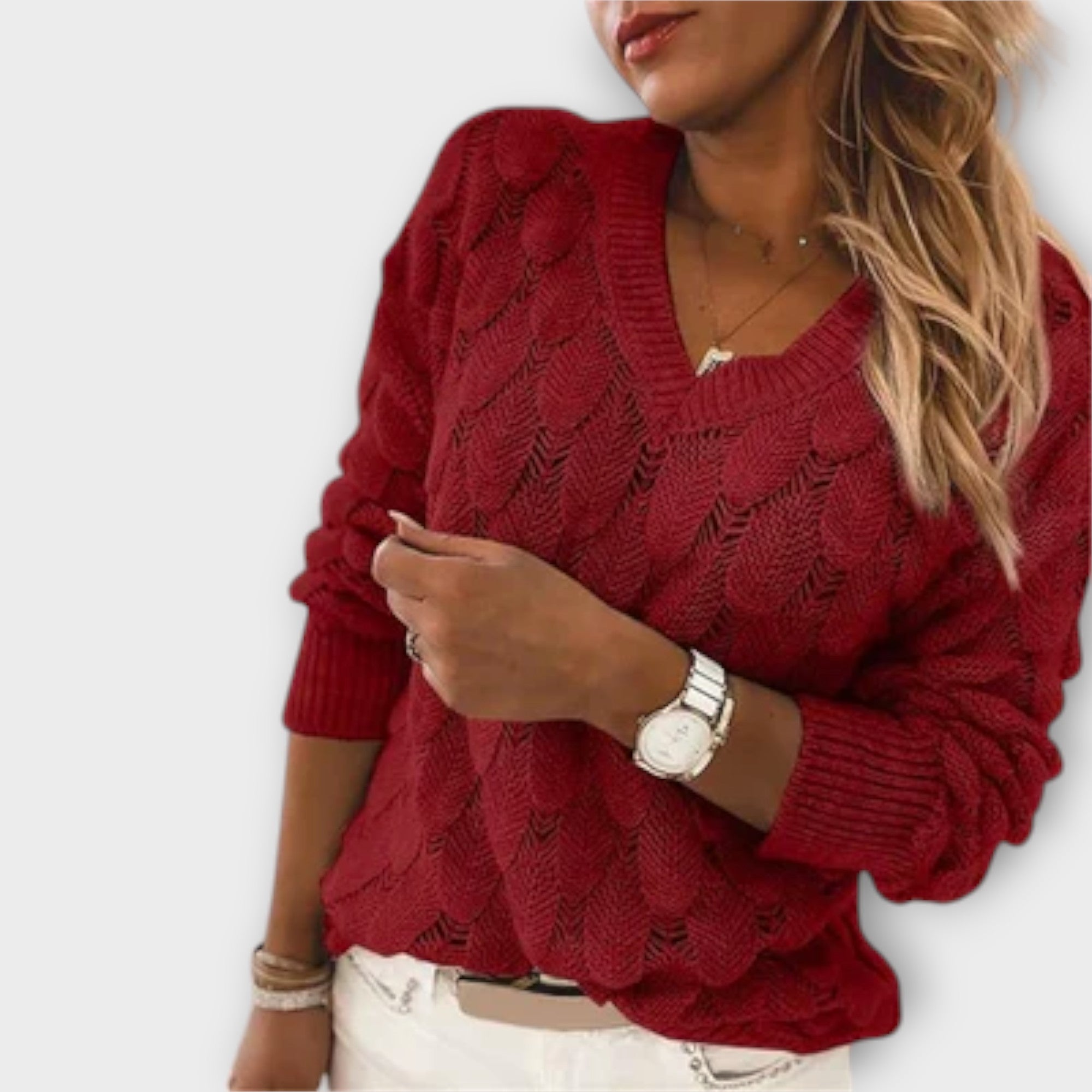 V-Ausschnitt Pullover