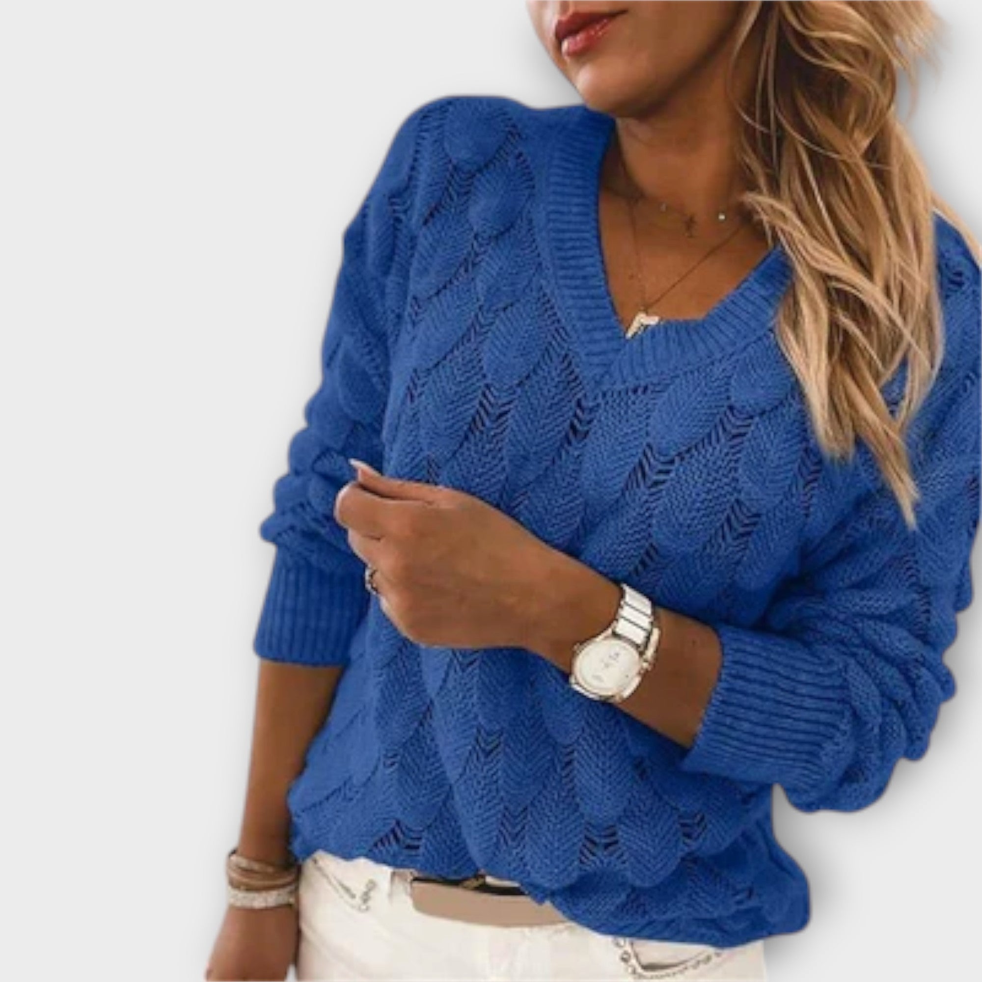 V-Ausschnitt Pullover
