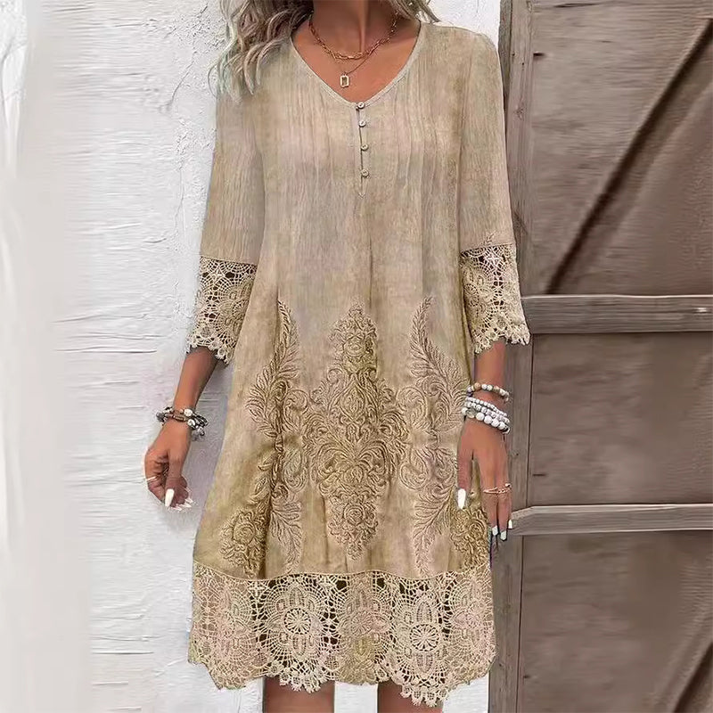 Melanie | Elegantes Sommer Spitzenkleid